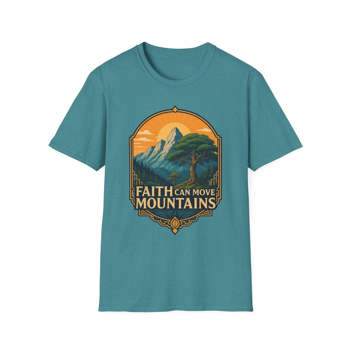 Faith Can Move Mountains Inspirational Christian Tee