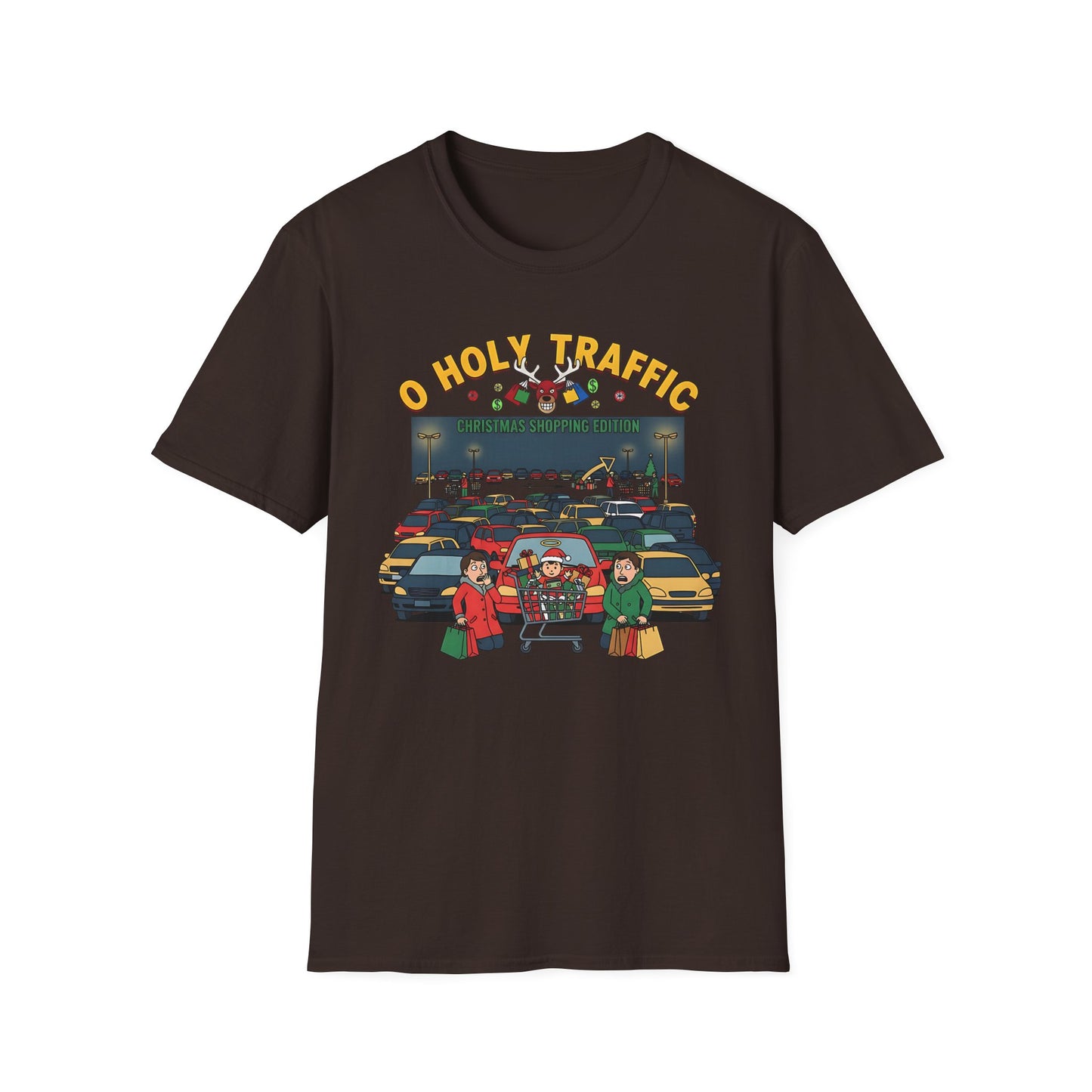 O Holy Traffic Christmas Shopping Edition Funny Holiday Tee