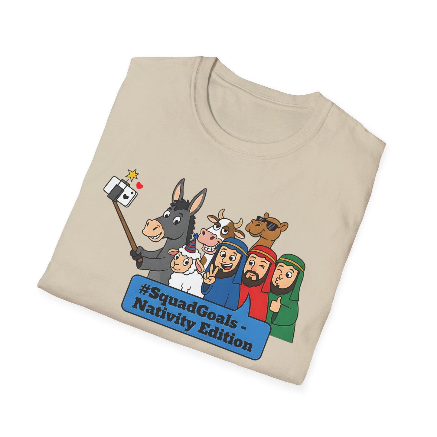 Nativity Squad Goals Selfie Funny Christmas Holiday T-Shirt