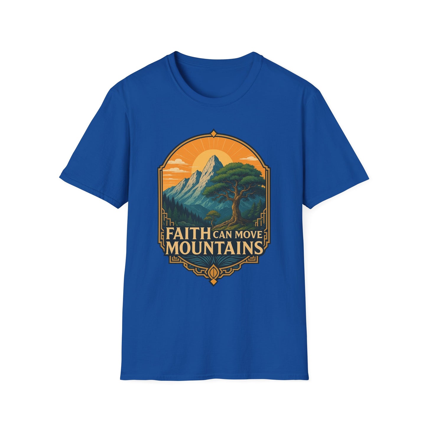 Faith Can Move Mountains Inspirational Christian Tee
