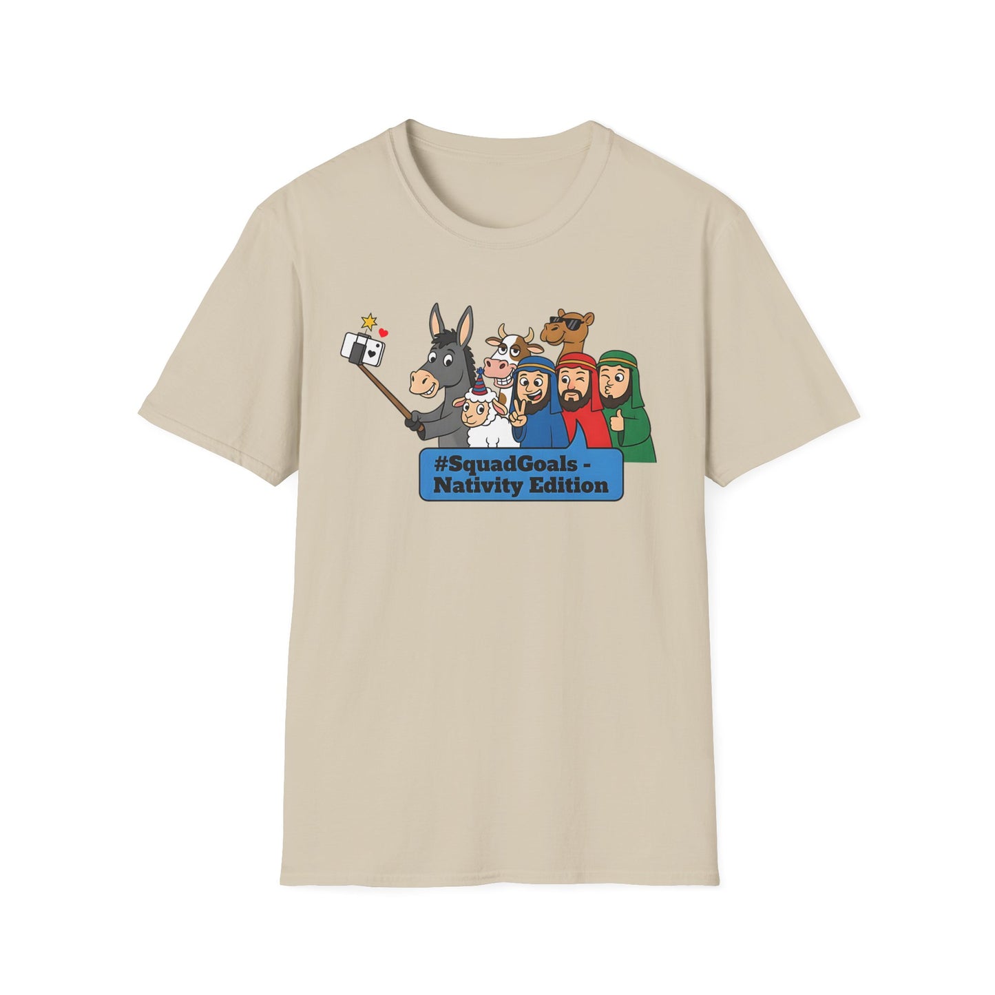Nativity Squad Goals Selfie Funny Christmas Holiday T-Shirt