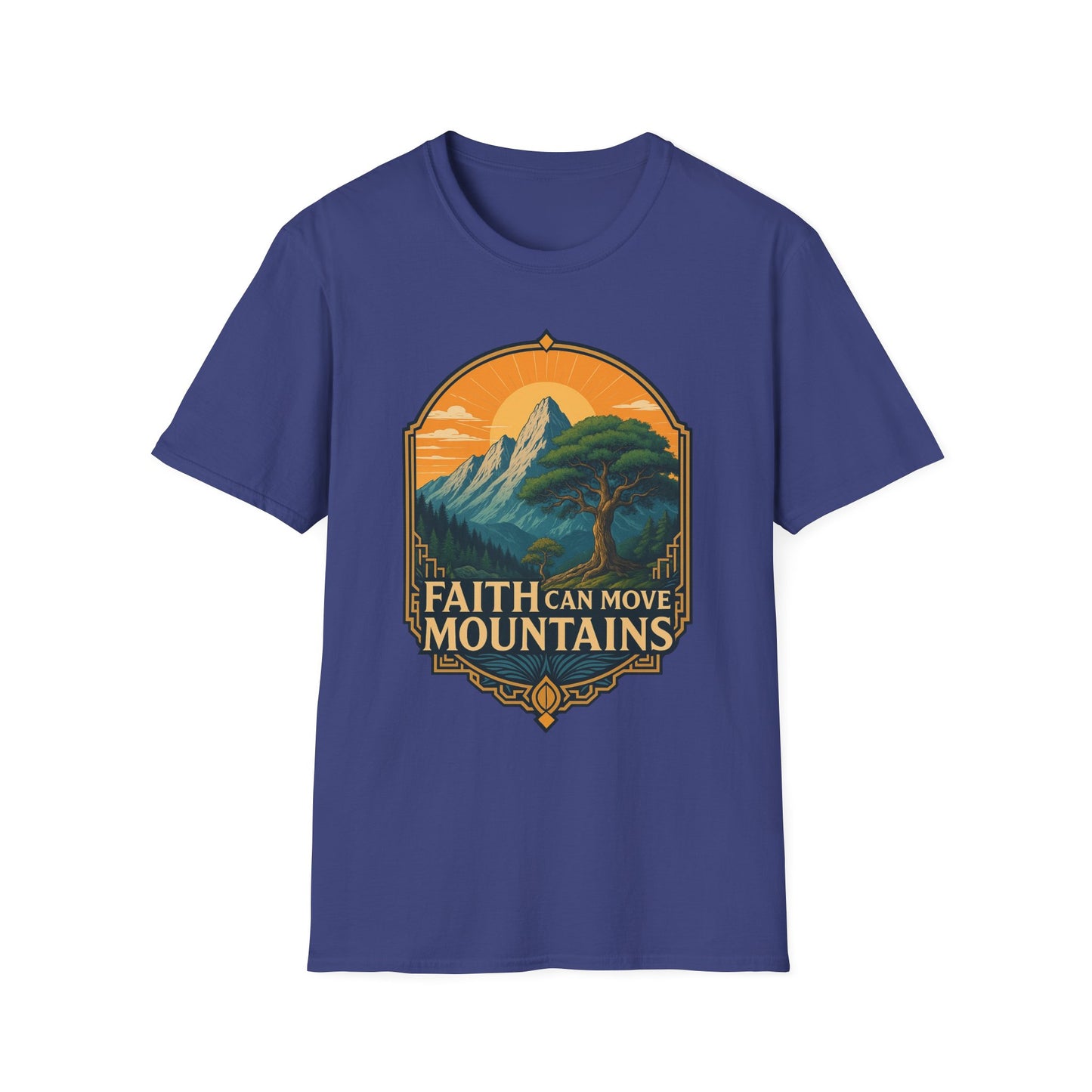 Faith Can Move Mountains Inspirational Christian Tee
