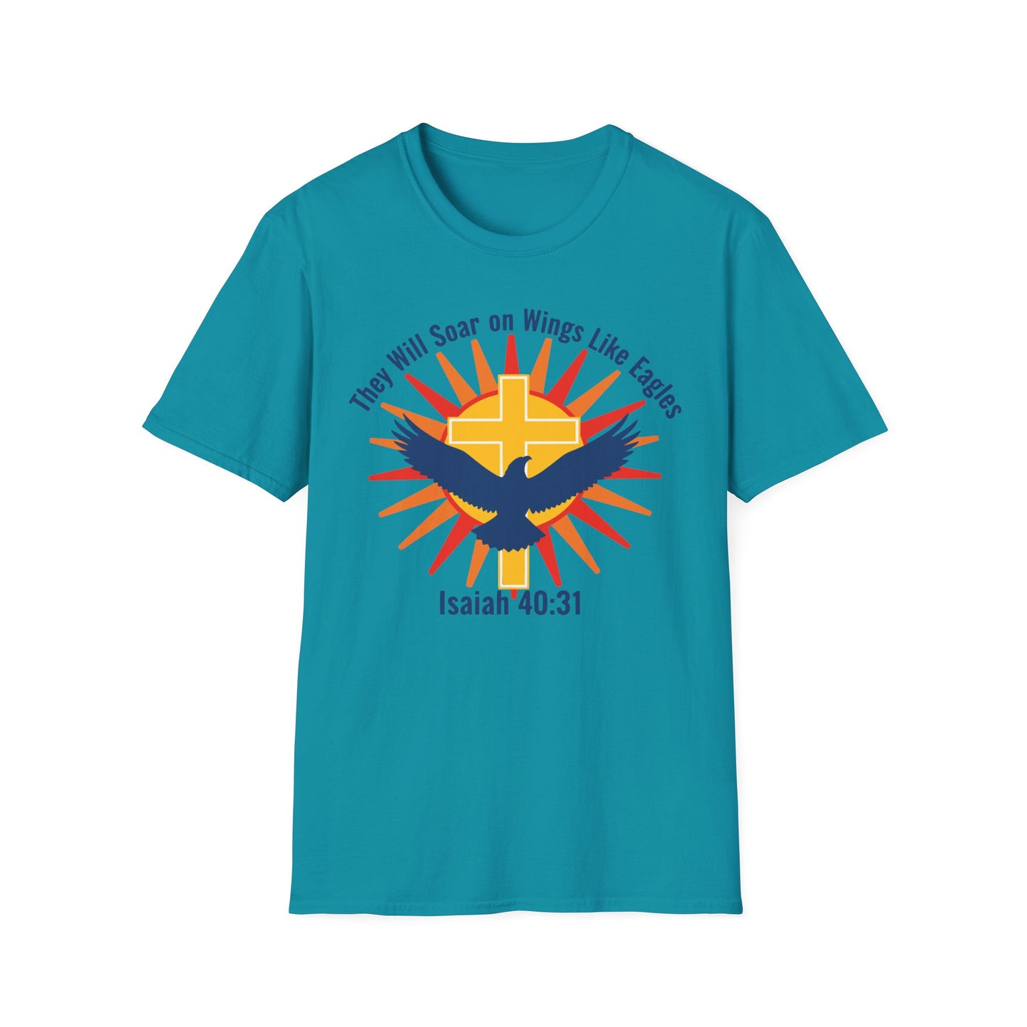They Will Soar on Wings Like Eagles Isaiah 40:31 Inspirational Christian T-Shirt