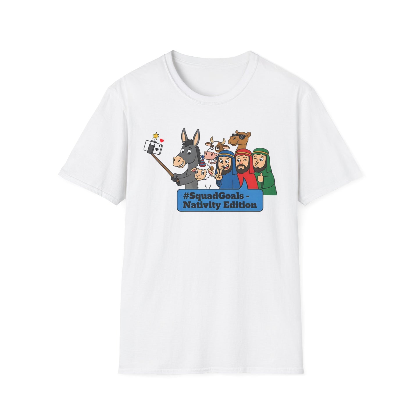 Nativity Squad Goals Selfie Funny Christmas Holiday T-Shirt