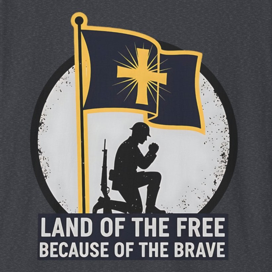 A173 - Land of the Free Because of the Brave Patriotic T‑Shirt