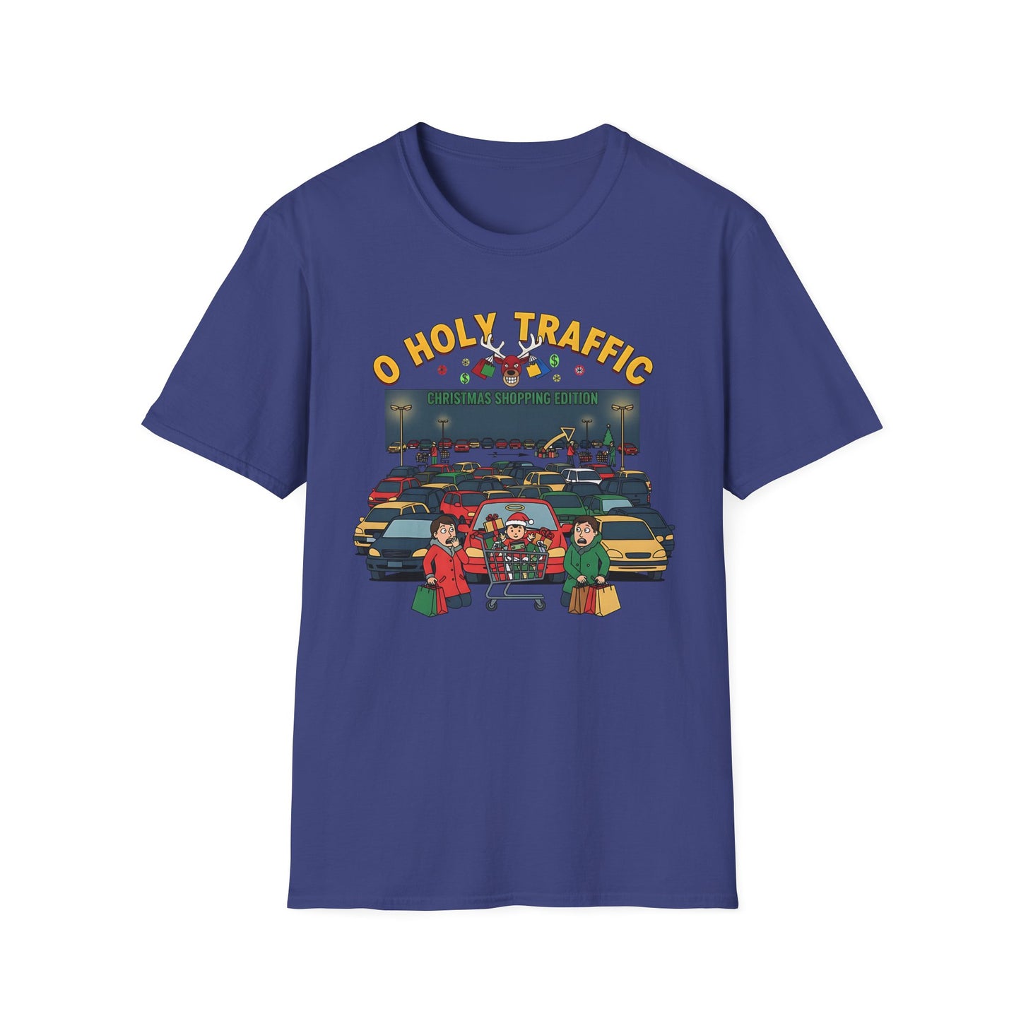 O Holy Traffic Christmas Shopping Edition Funny Holiday Tee