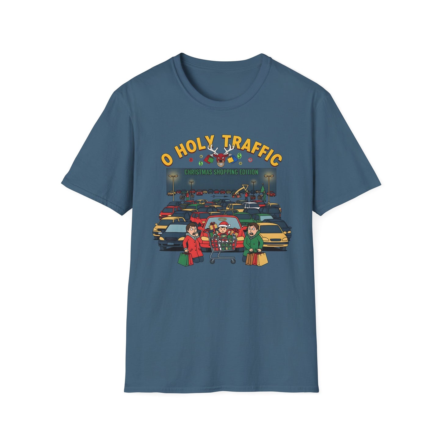 O Holy Traffic Christmas Shopping Edition Funny Holiday Tee