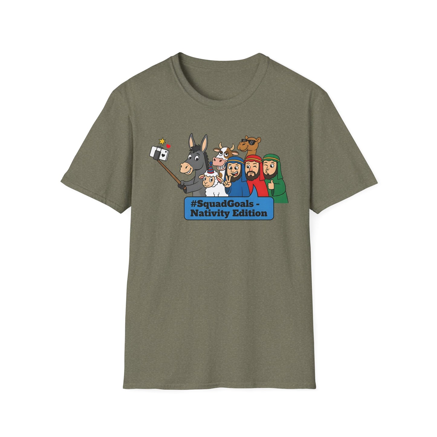 Nativity Squad Goals Selfie Funny Christmas Holiday T-Shirt
