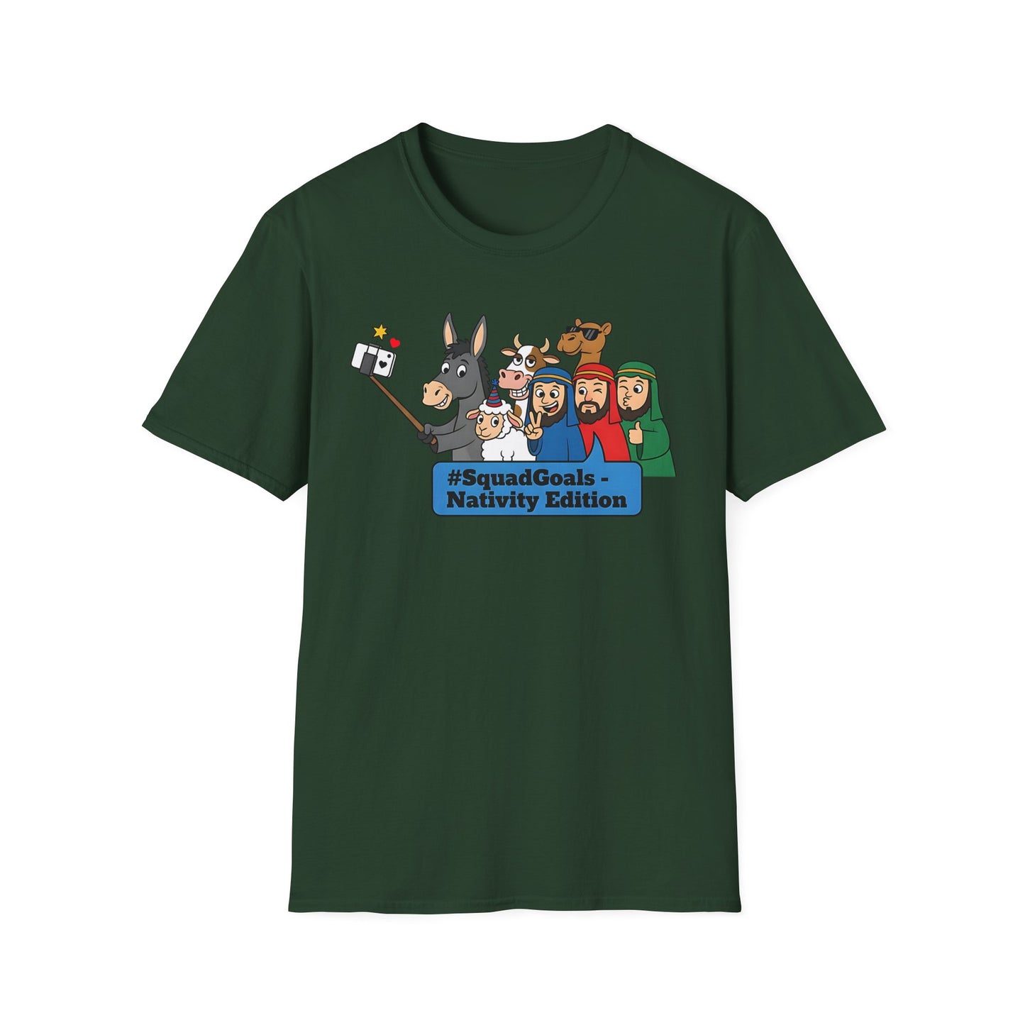 Nativity Squad Goals Selfie Funny Christmas Holiday T-Shirt