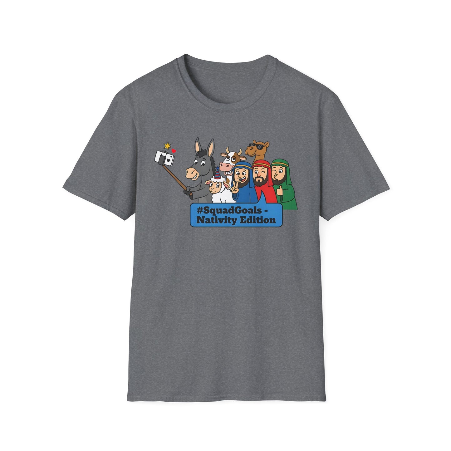 Nativity Squad Goals Selfie Funny Christmas Holiday T-Shirt