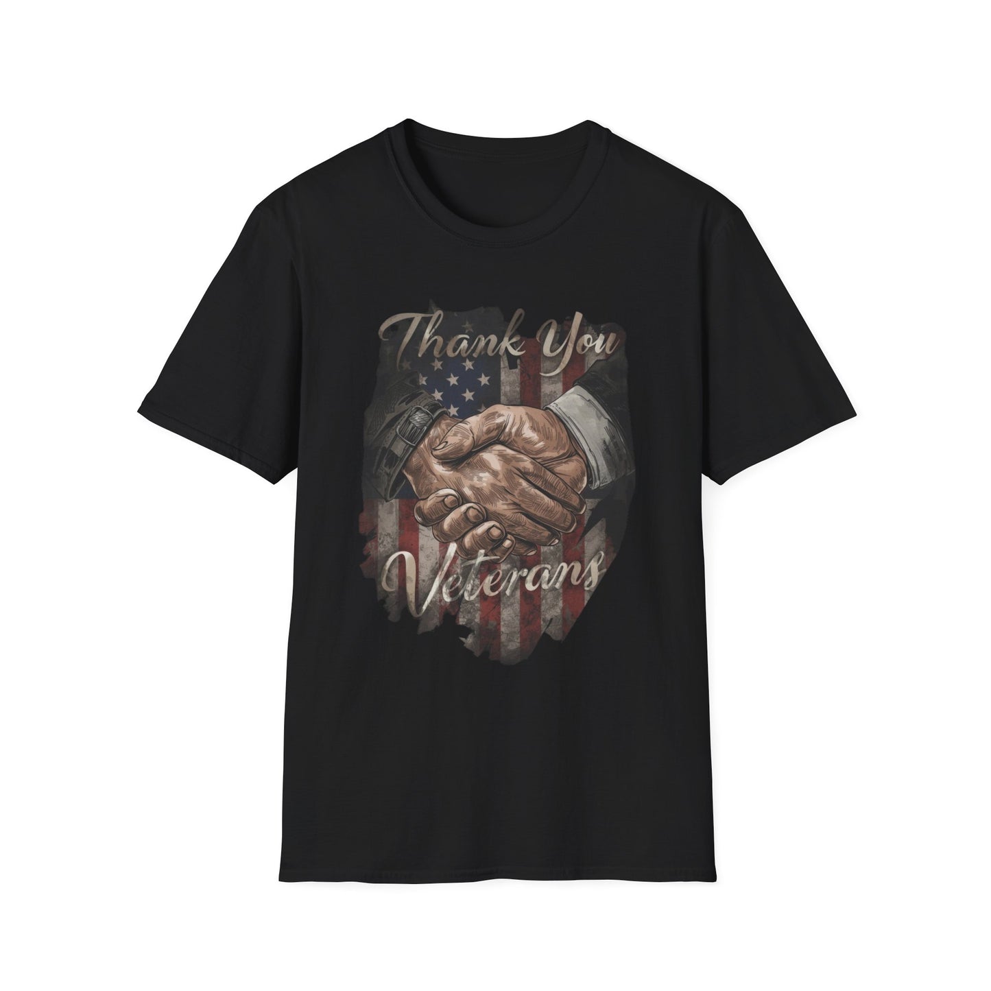 Thank You Veterans Unisex Softstyle Patriotic T-Shirt