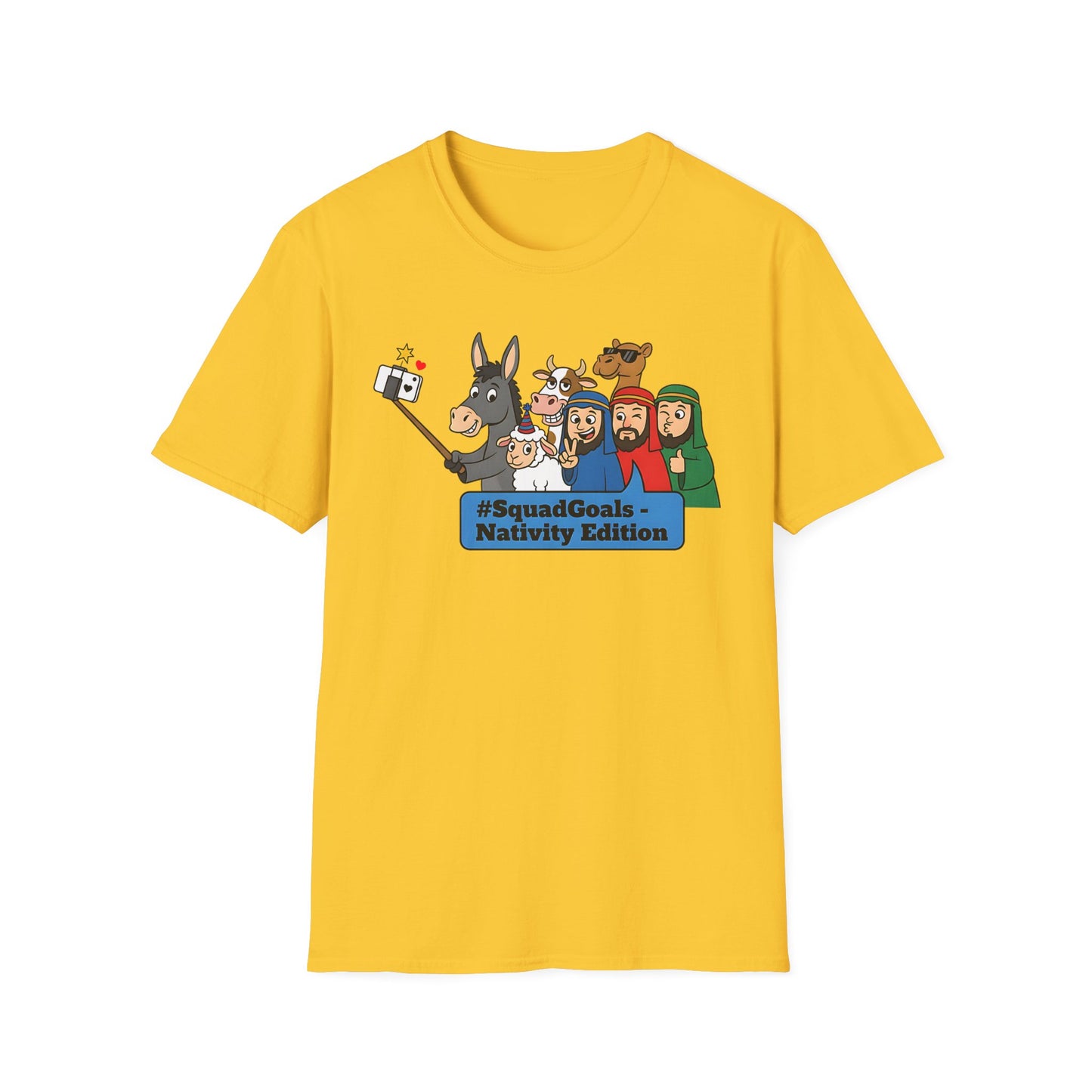 Nativity Squad Goals Selfie Funny Christmas Holiday T-Shirt