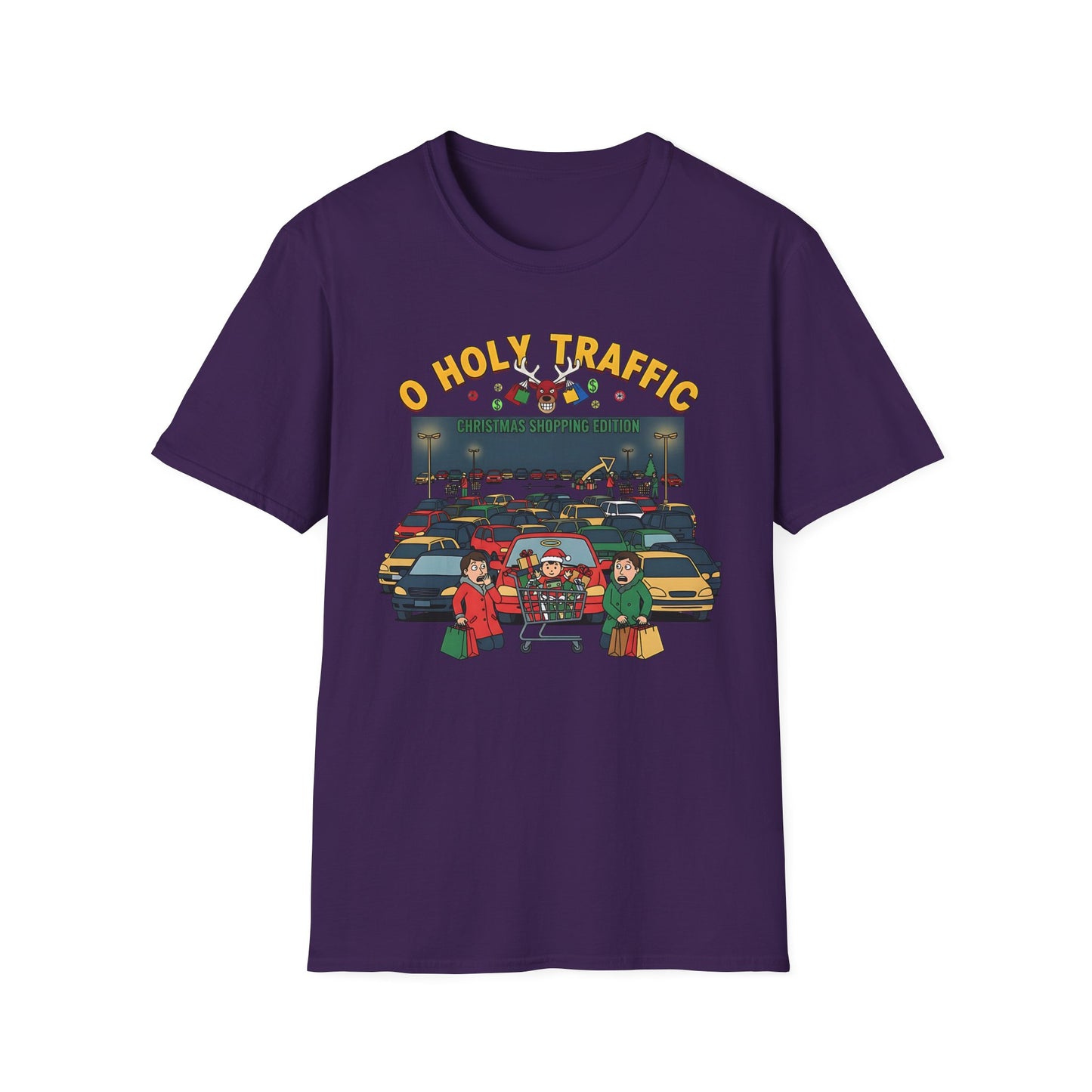 O Holy Traffic Christmas Shopping Edition Funny Holiday Tee