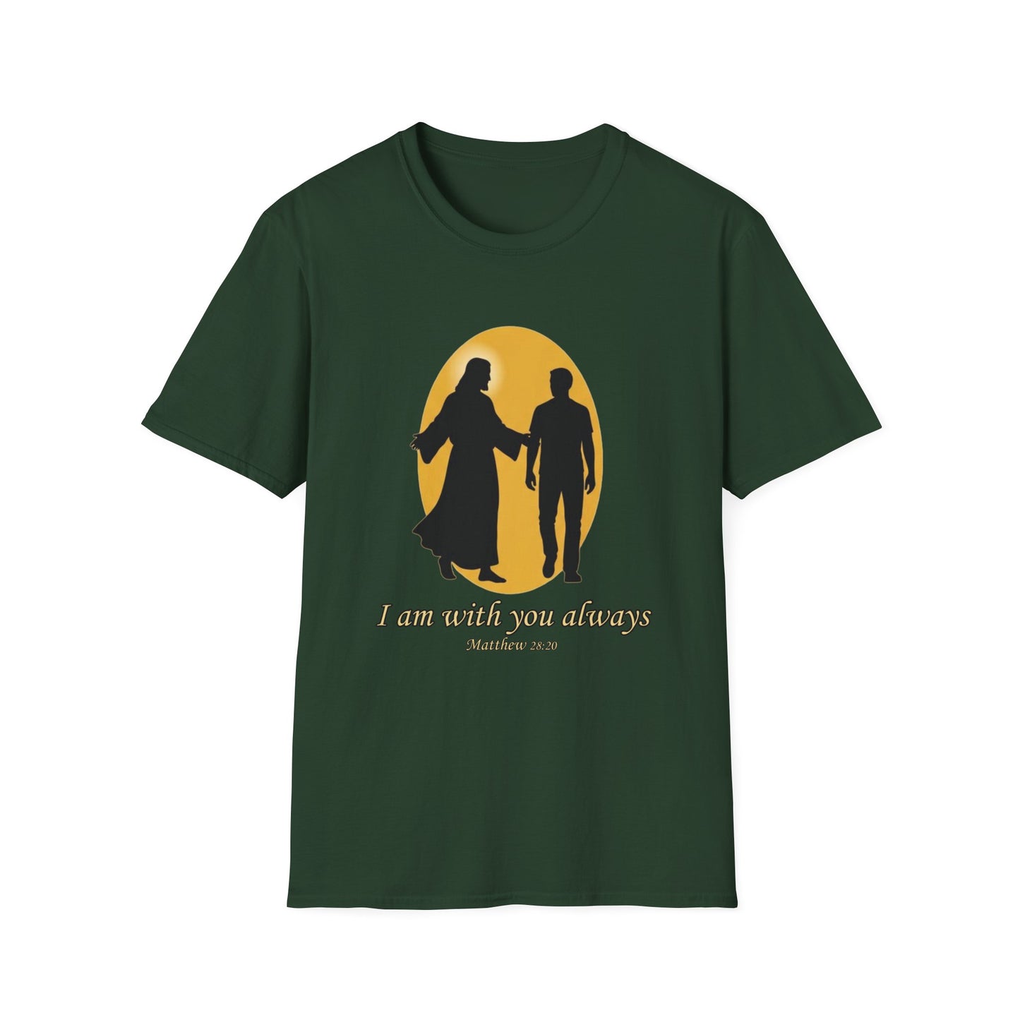 I Am With You Always Faith-Inspired Christian T-Shirt Matthew 28:20