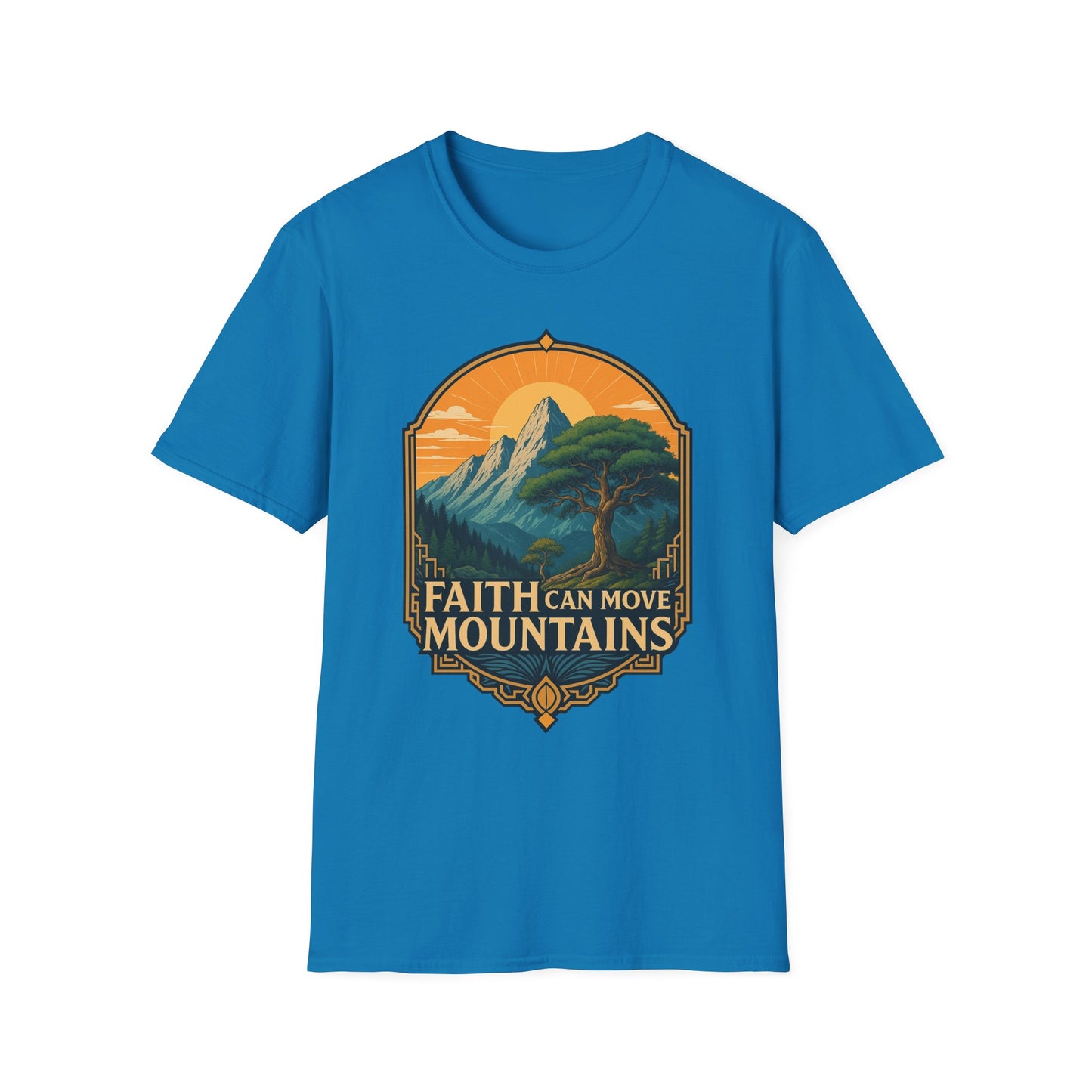 Faith Can Move Mountains Inspirational Christian Tee