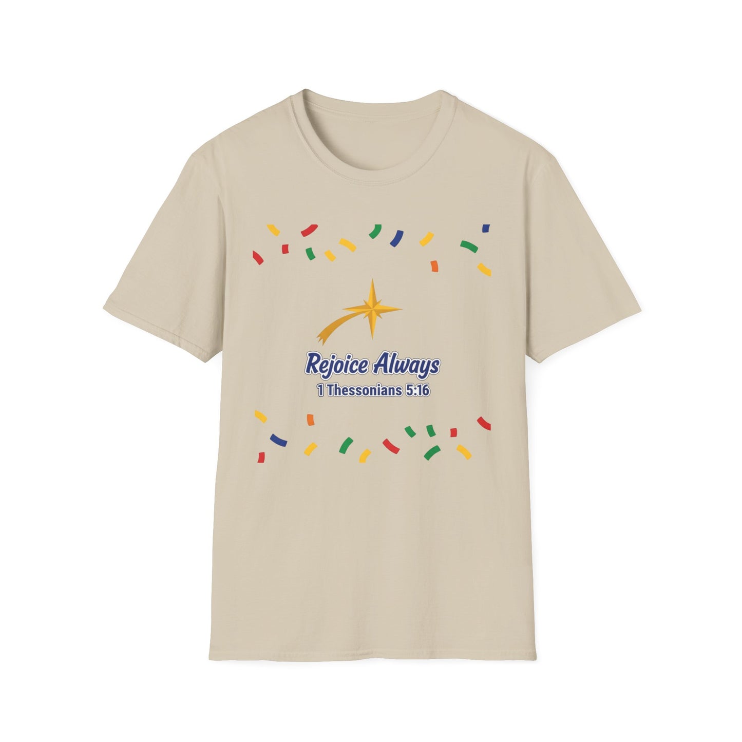 Rejoice Always Inspirational Christian Bible Verse T-Shirt