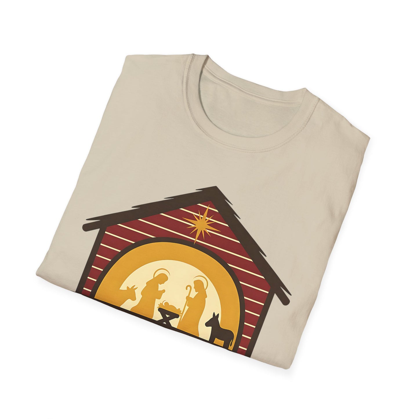 A076 - Born in Bethlehem Unisex Softstyle Christmas T-Shirt