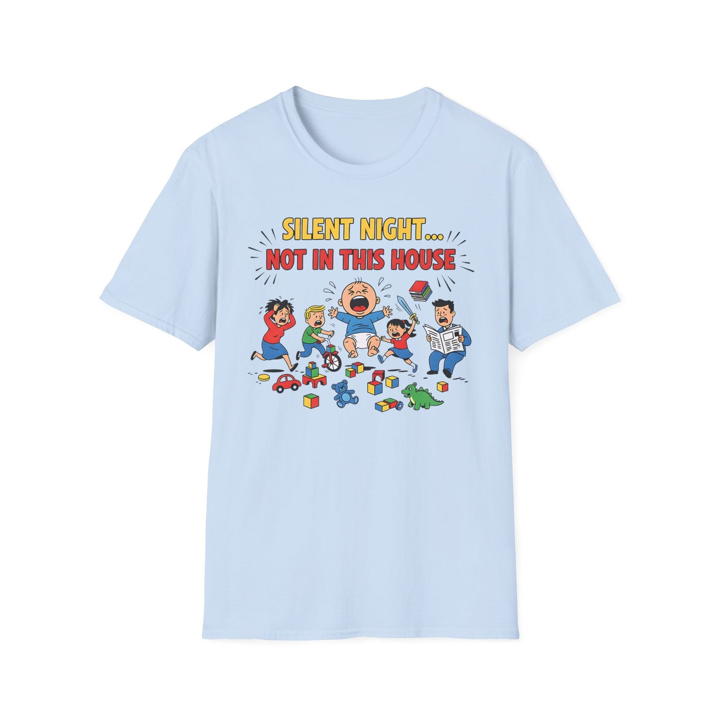 Silent Night Not in This House Funny Christmas T-Shirt