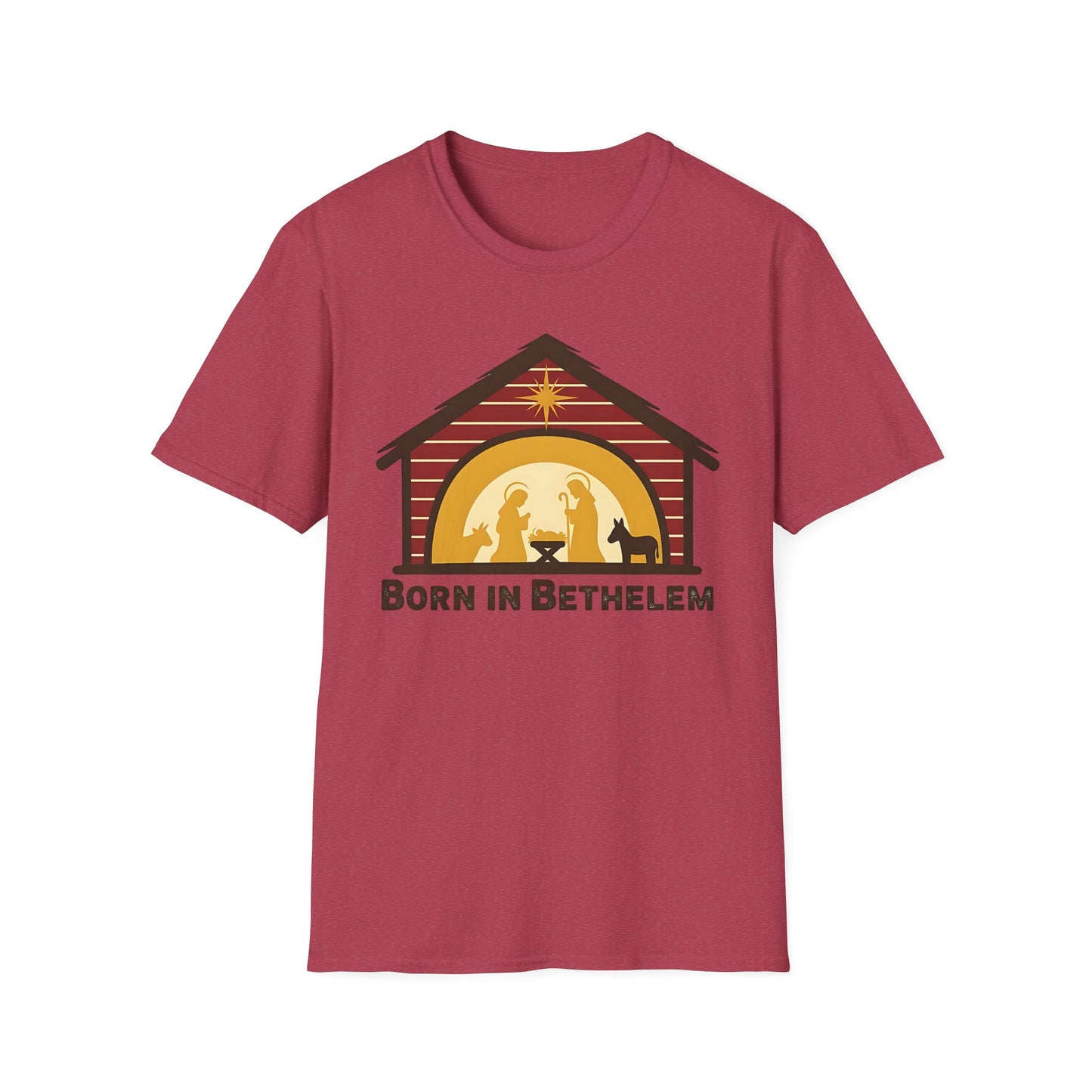 Born in Bethlehem Unisex Softstyle Christmas T-Shirt