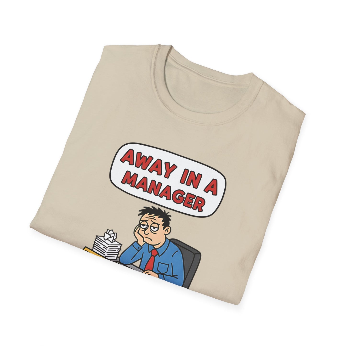 Away in a Manager Typo Dept Funny Office Humor Christmas T-Shirt