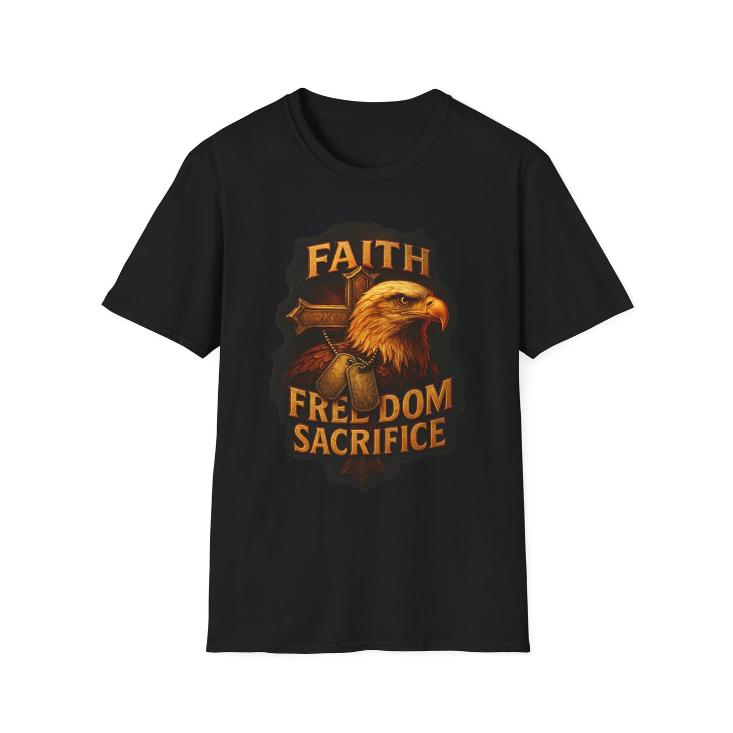 Faith Freedom Sacrifice Unisex Christian Patriotic T-Shirt
