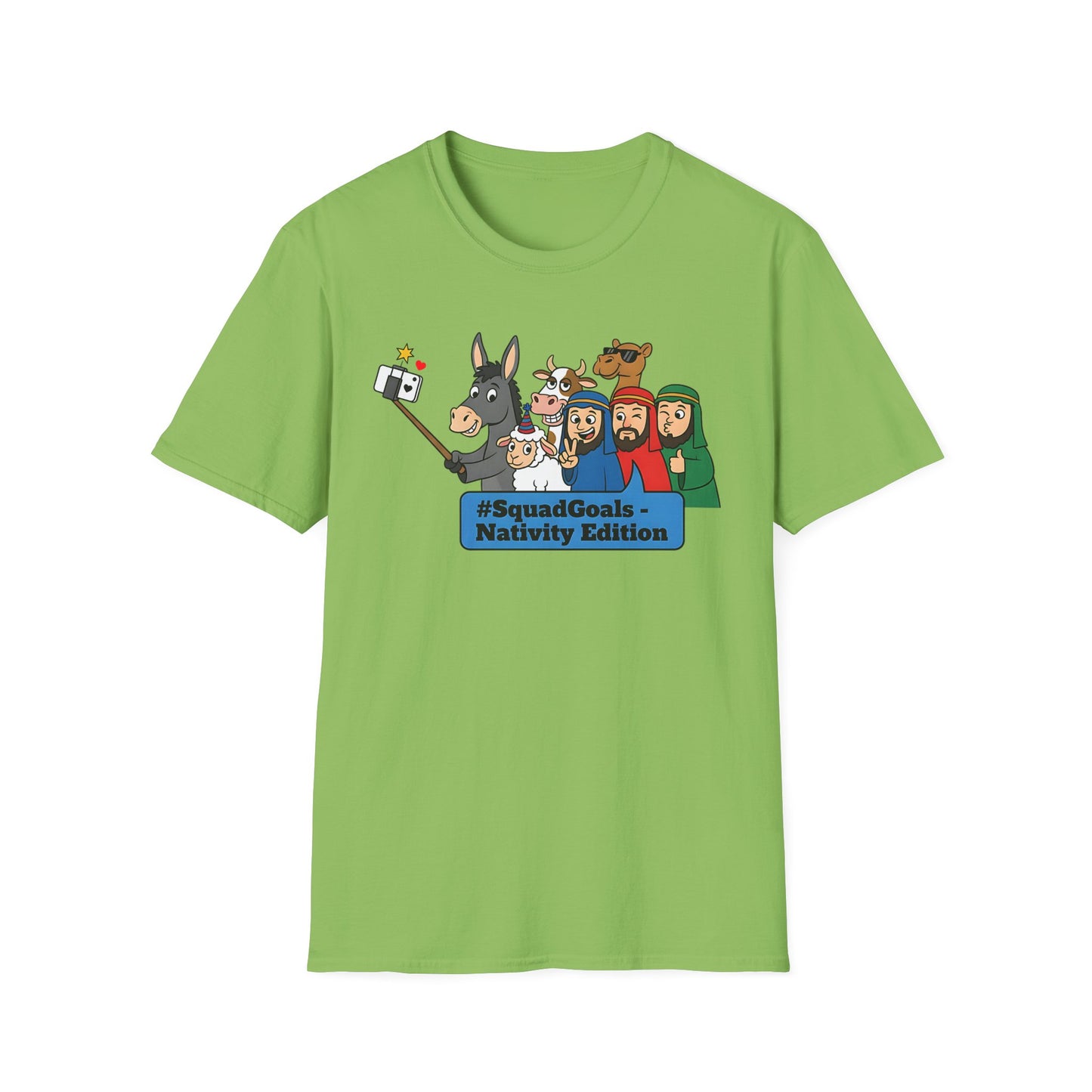 Nativity Squad Goals Selfie Funny Christmas Holiday T-Shirt
