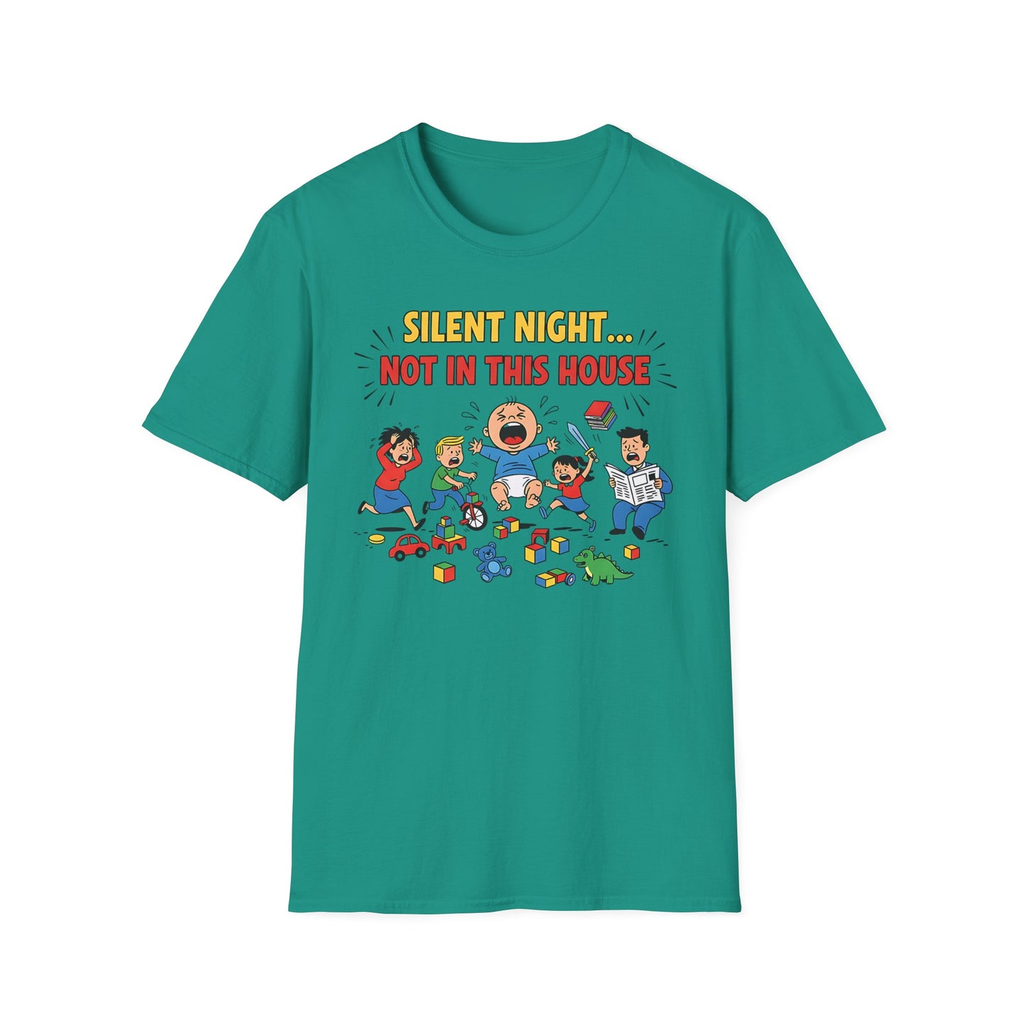Silent Night Not in This House Funny Christmas T-Shirt