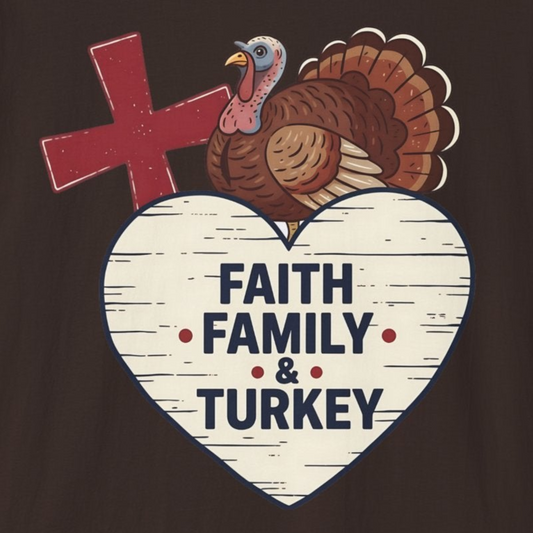 A059 - Faith Family & Turkey Thanksgiving T-Shirt