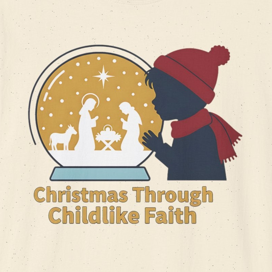 A073 - Christmas Through Childlike Faith Christmas T-Shirt