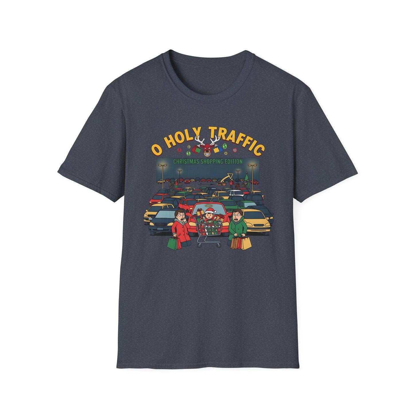 O Holy Traffic Christmas Shopping Edition Funny Holiday Tee