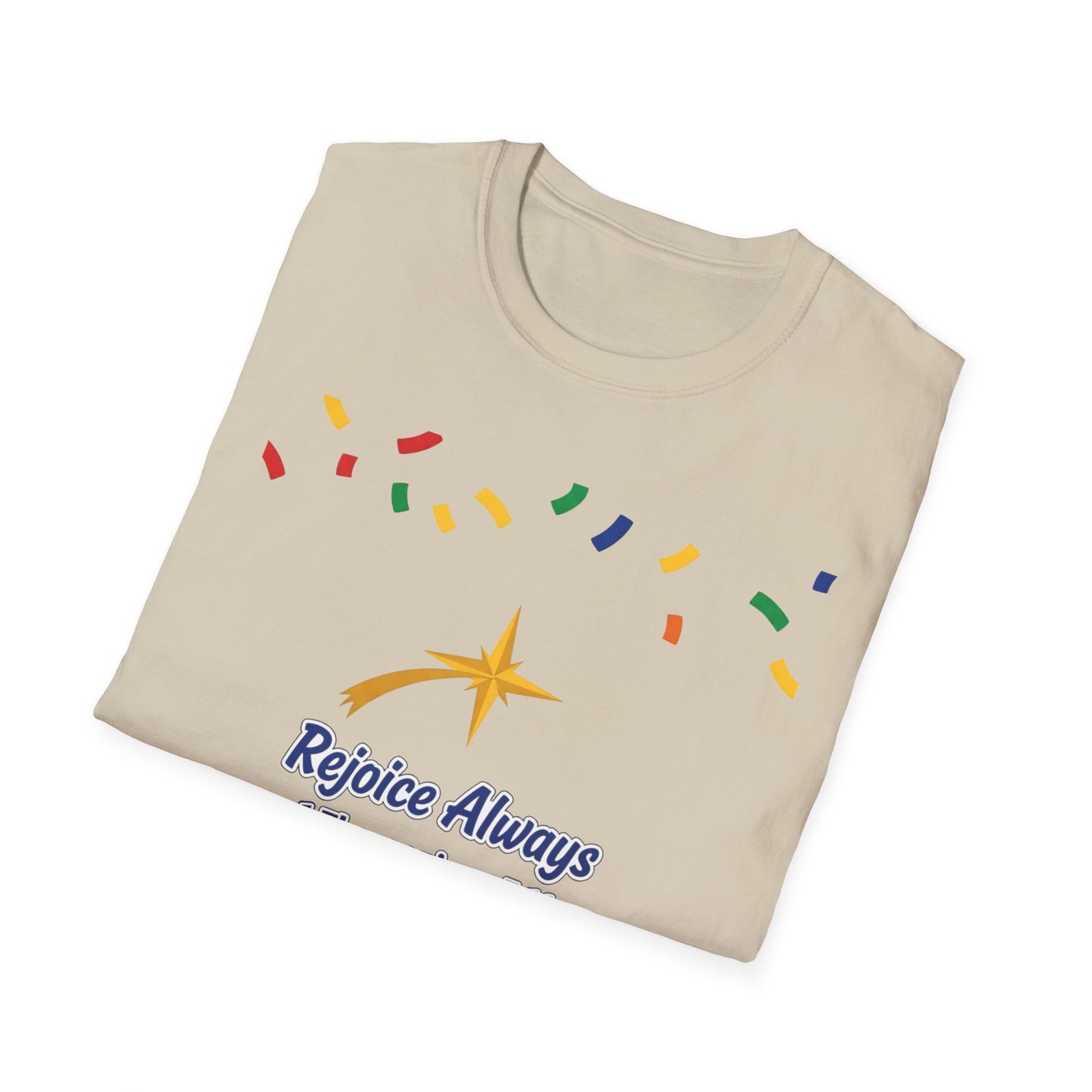Rejoice Always Inspirational Christian Bible Verse T-Shirt