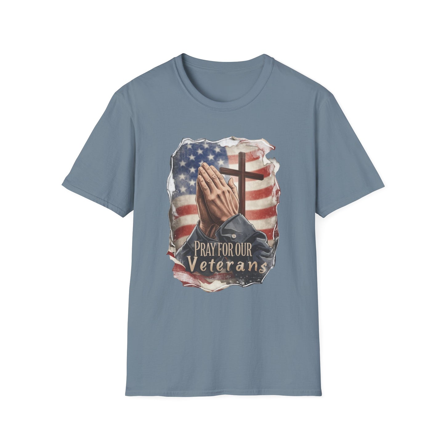 Pray For Our Veterans Christian Patriotic T-Shirt