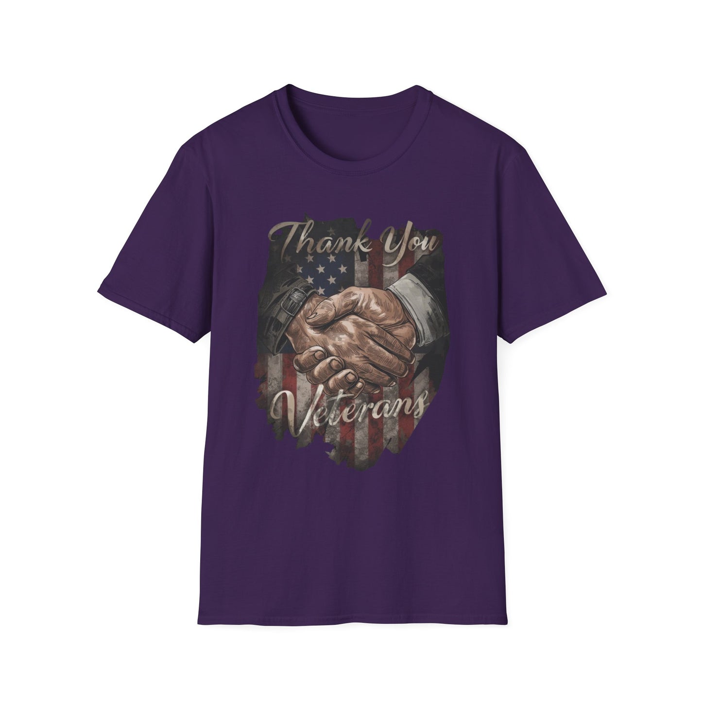 Thank You Veterans Unisex Softstyle Patriotic T-Shirt