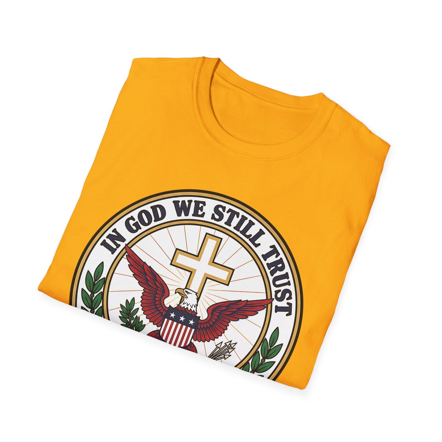 In God We Still Trust — Christian Eagle Cross Patriotic T-Shirt