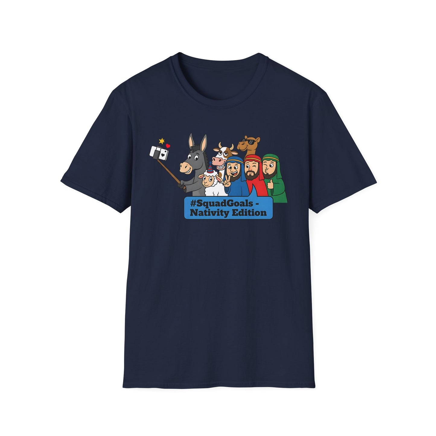 Nativity Squad Goals Selfie Funny Christmas Holiday T-Shirt