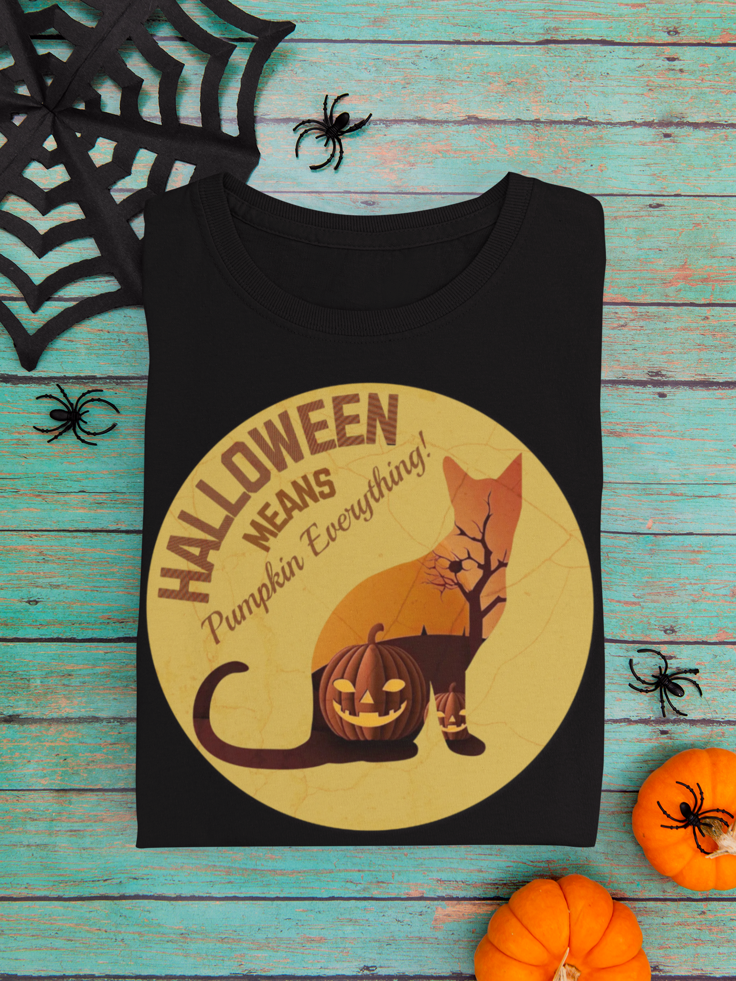 A027 - Pumpkin Everything - Halloween Cat Unisex T-Shirt
