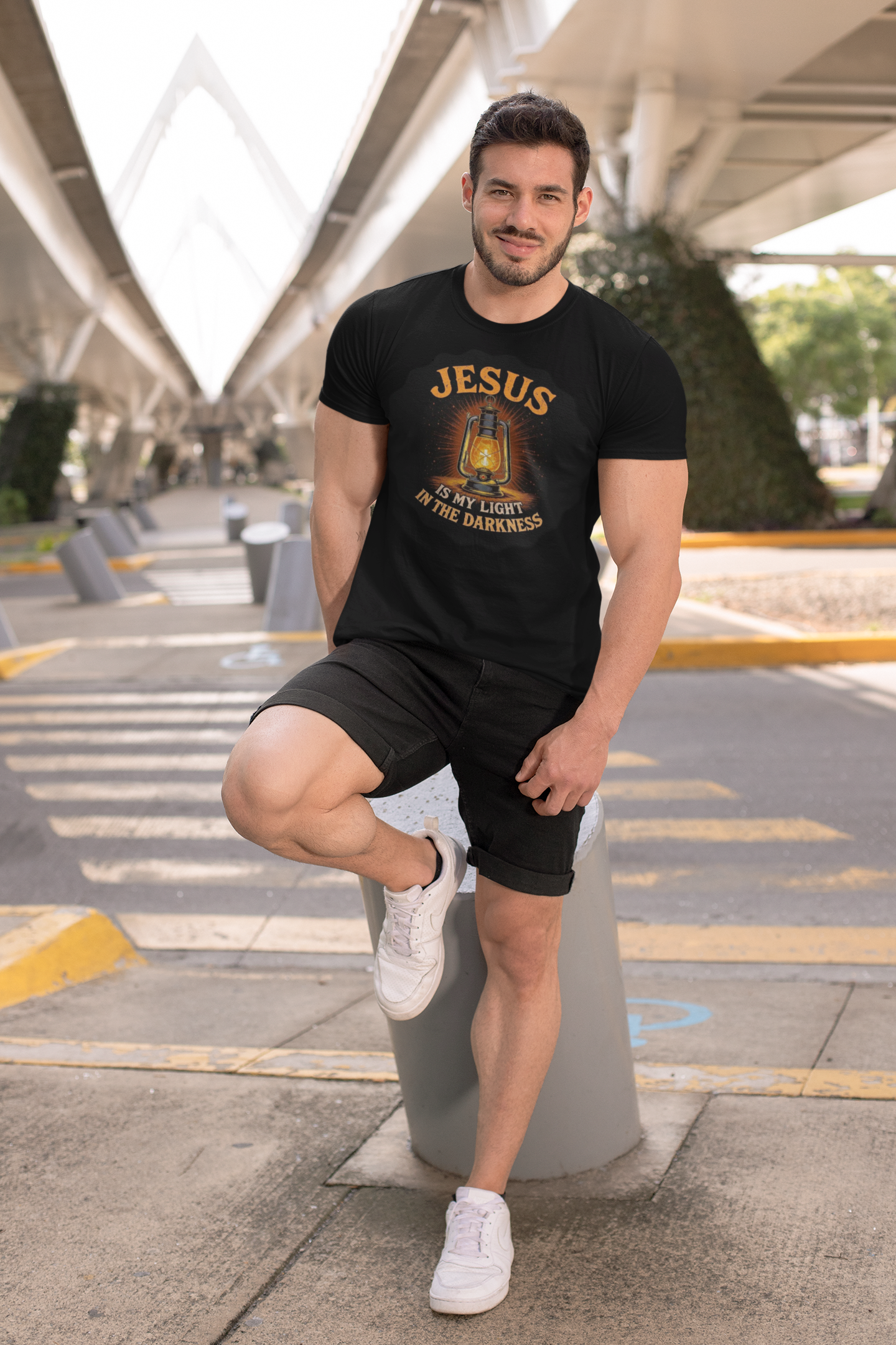 Jesus Is My Light in the Darkness - Inspirational Christian T-Shirt