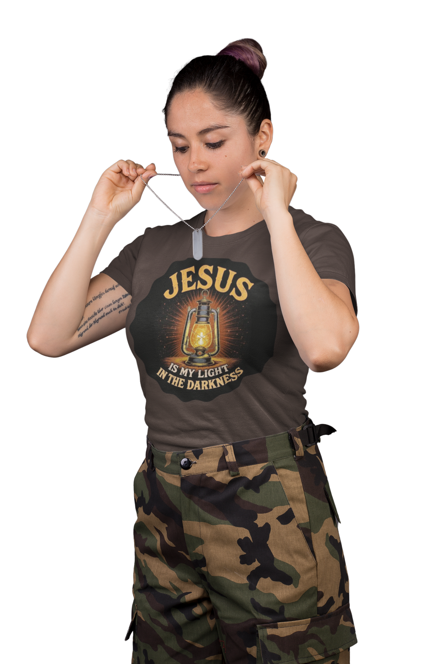 Jesus Is My Light in the Darkness - Inspirational Christian T-Shirt