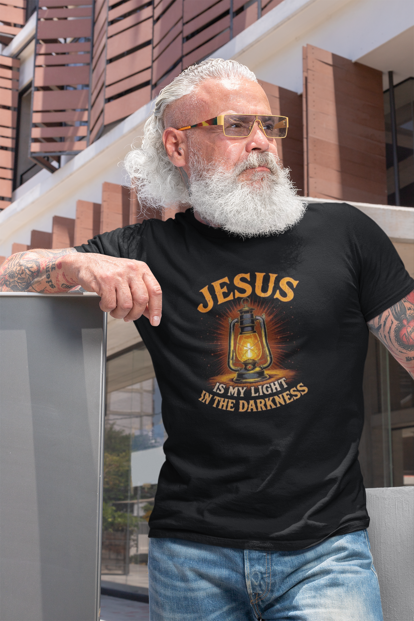 Jesus Is My Light in the Darkness - Inspirational Christian T-Shirt