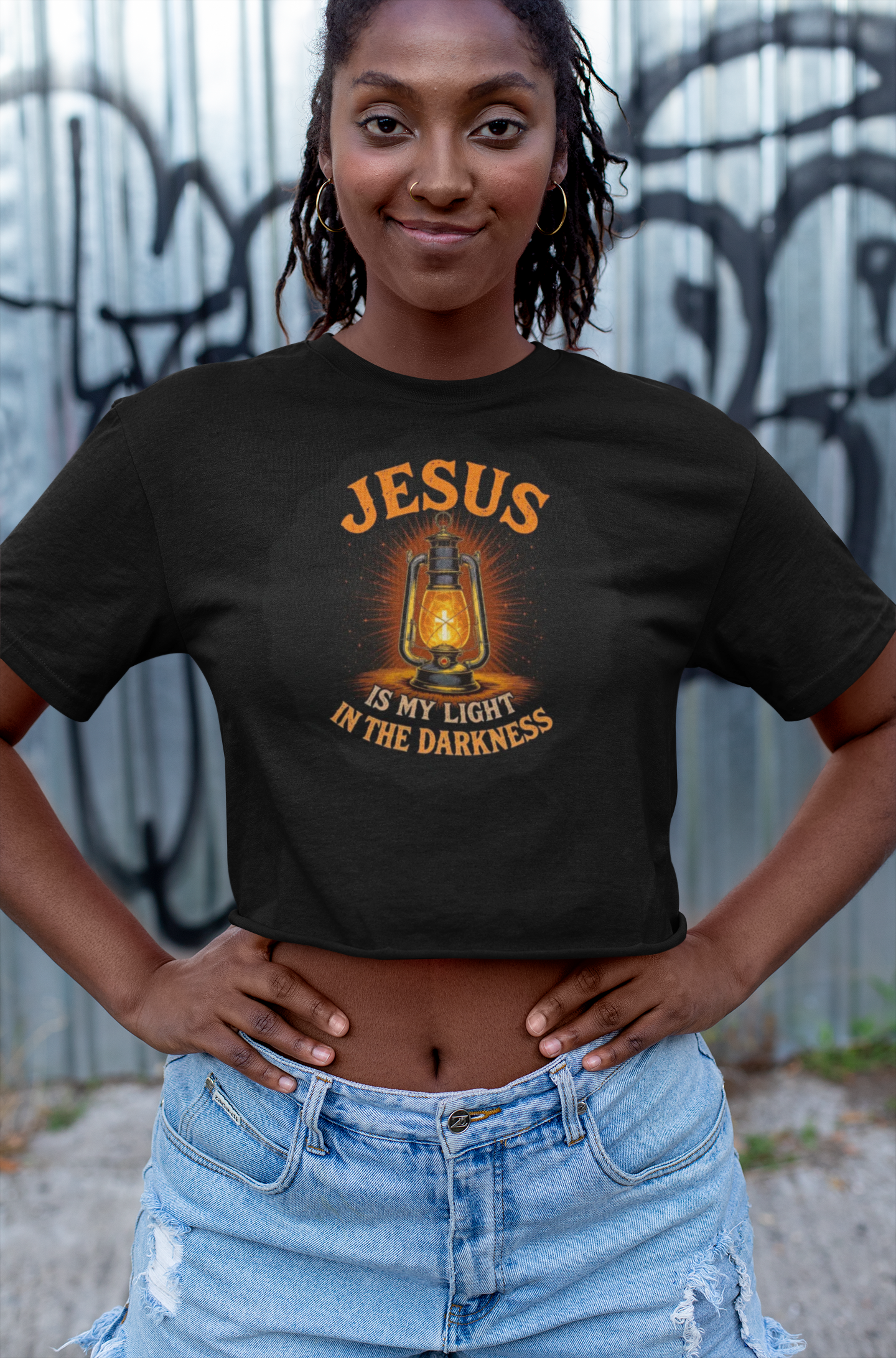 Jesus Is My Light in the Darkness - Inspirational Christian T-Shirt