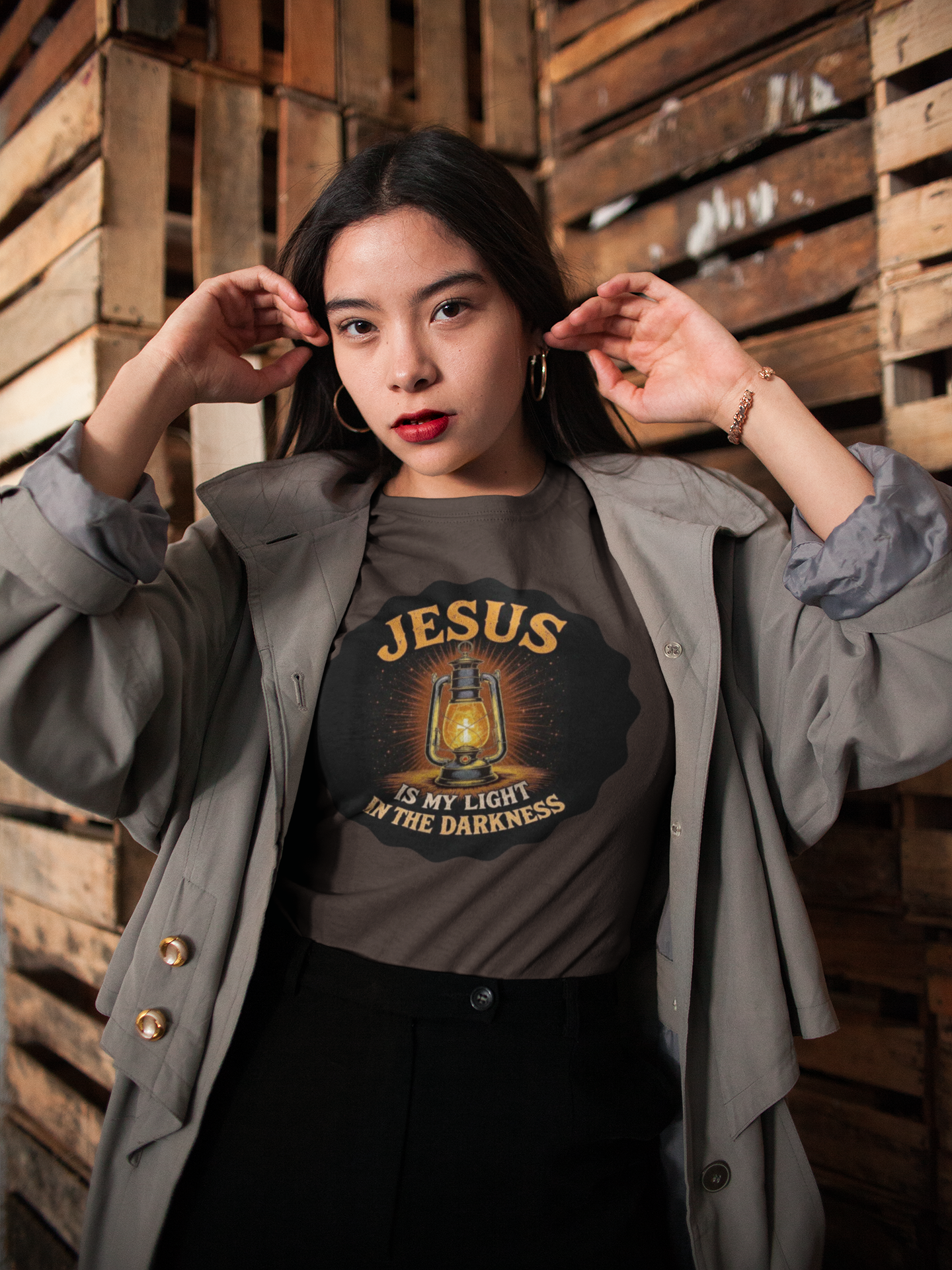Jesus Is My Light in the Darkness - Inspirational Christian T-Shirt