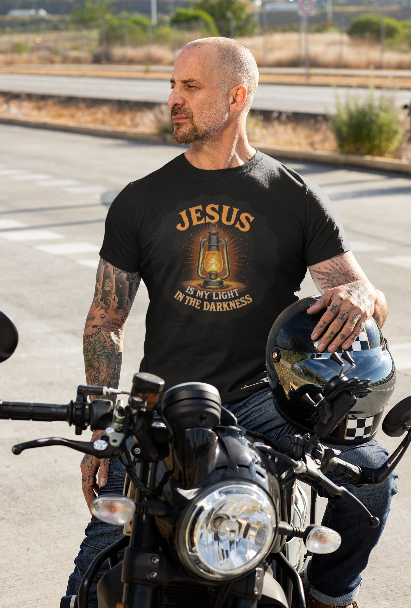 Jesus Is My Light in the Darkness - Inspirational Christian T-Shirt