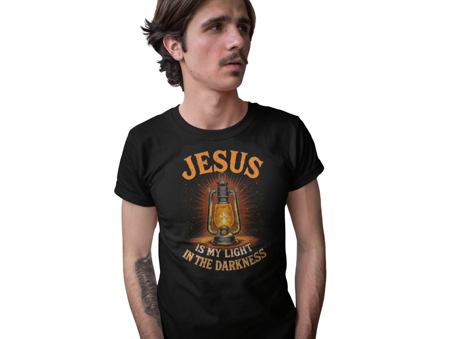Jesus Is My Light in the Darkness - Inspirational Christian T-Shirt