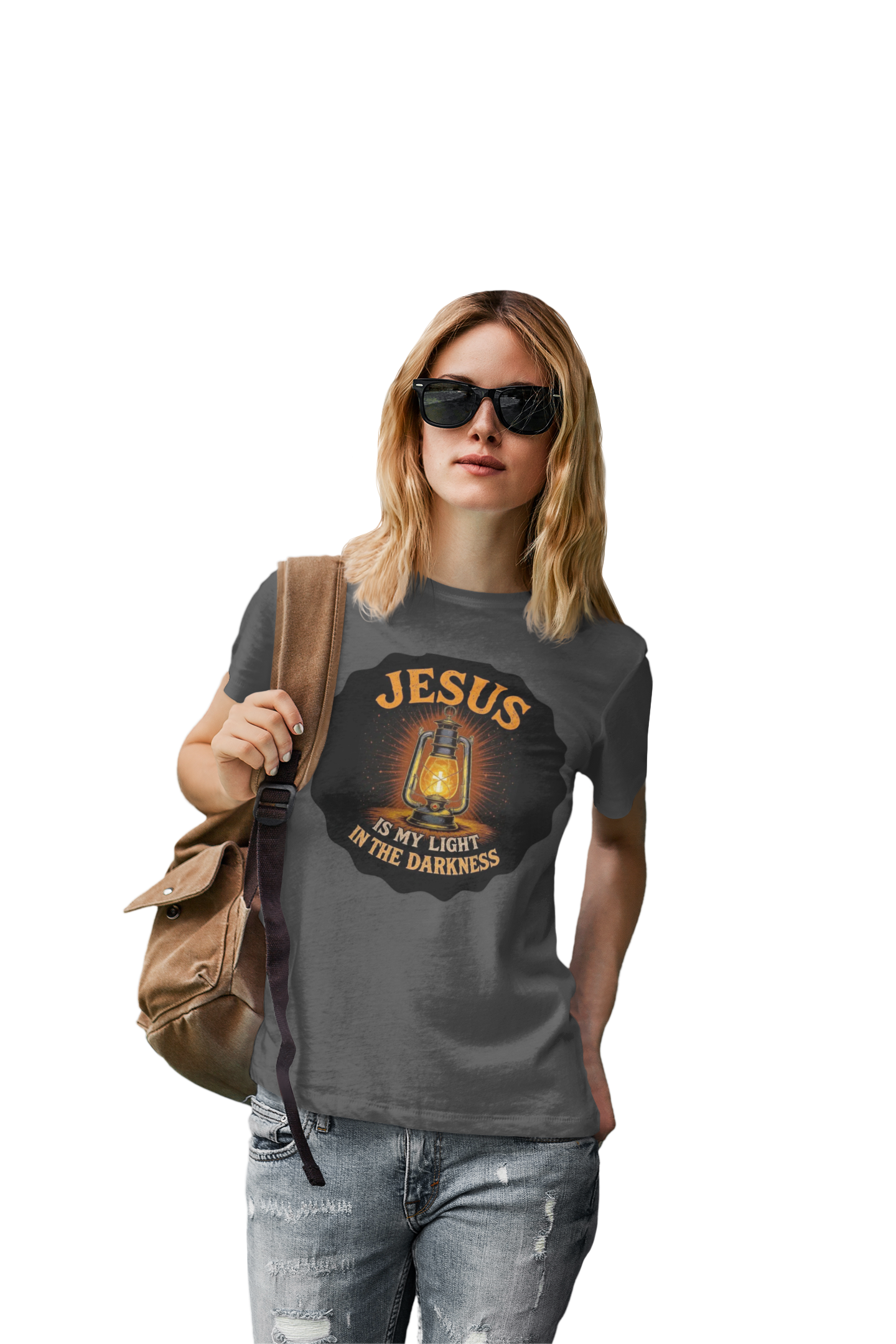 Jesus Is My Light in the Darkness - Inspirational Christian T-Shirt