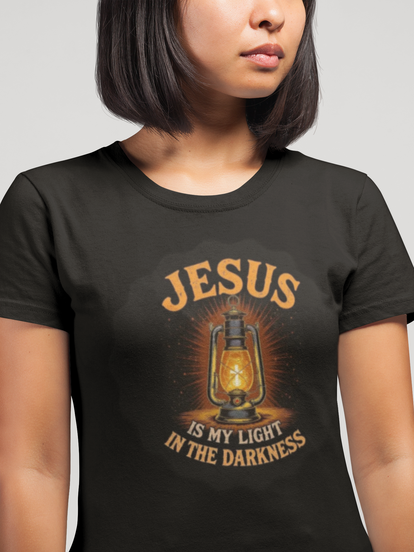 Jesus Is My Light in the Darkness - Inspirational Christian T-Shirt