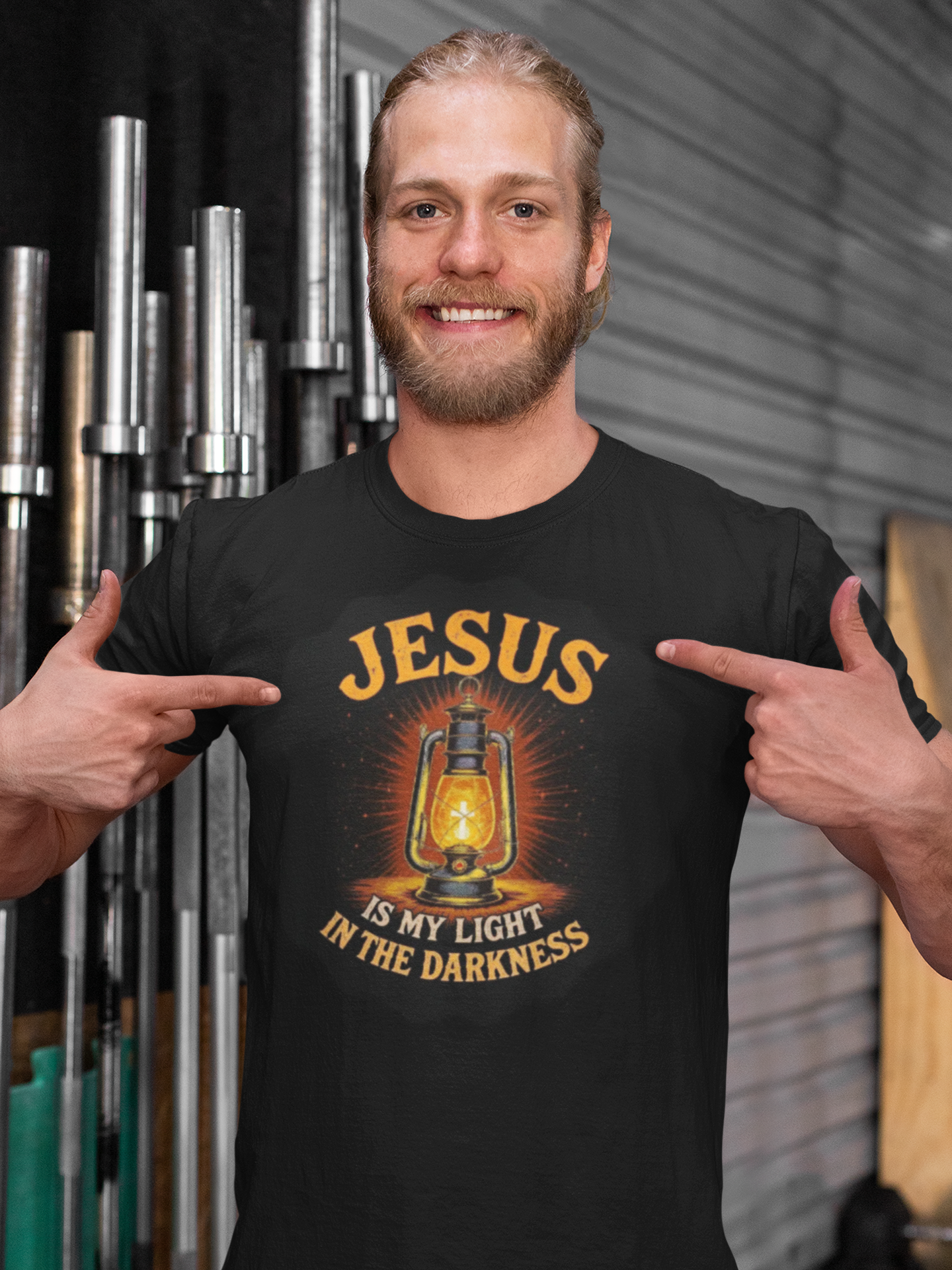 Jesus Is My Light in the Darkness - Inspirational Christian T-Shirt