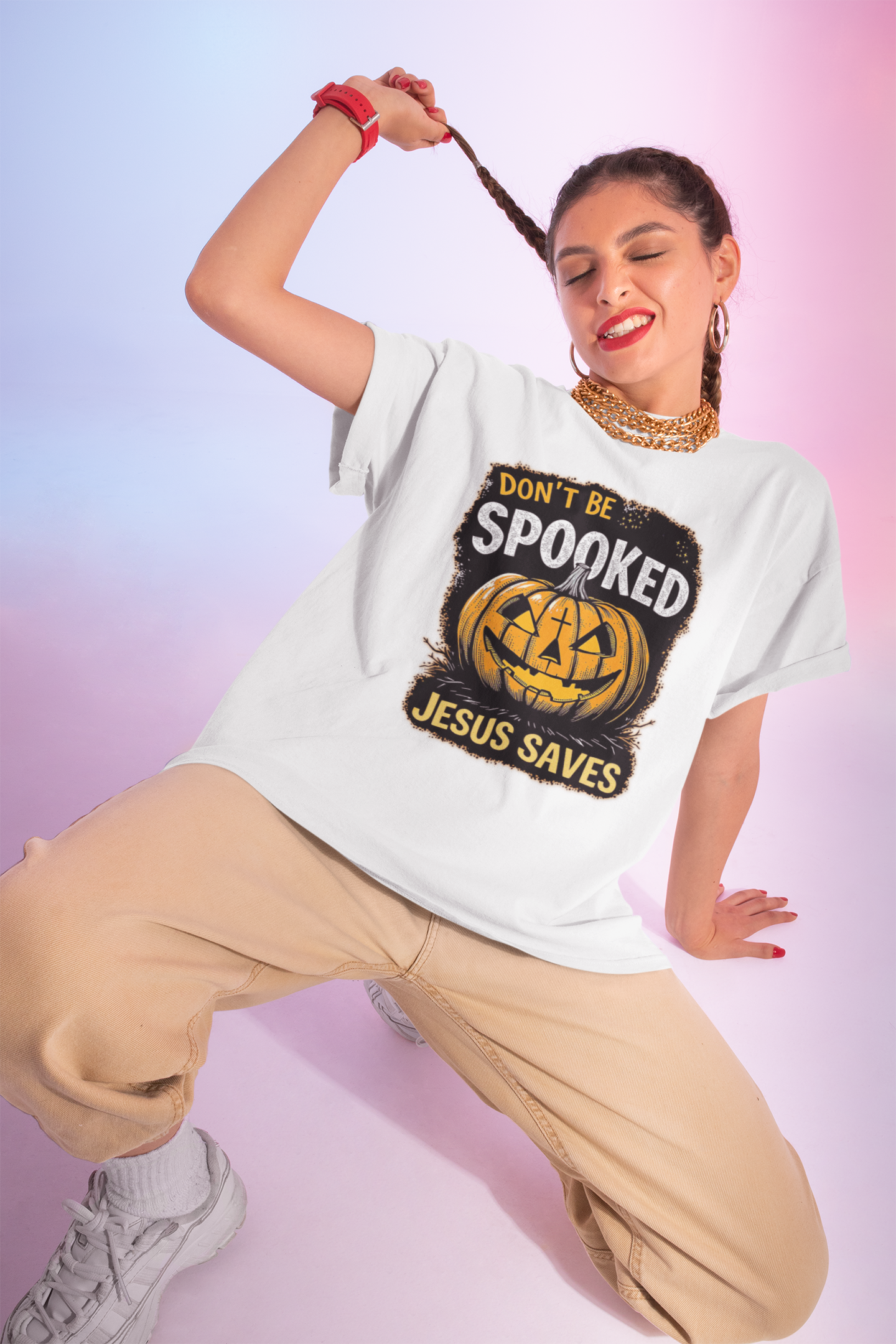 Don't Be Spooked Jesus Saves Halloween Christian T-Shirt