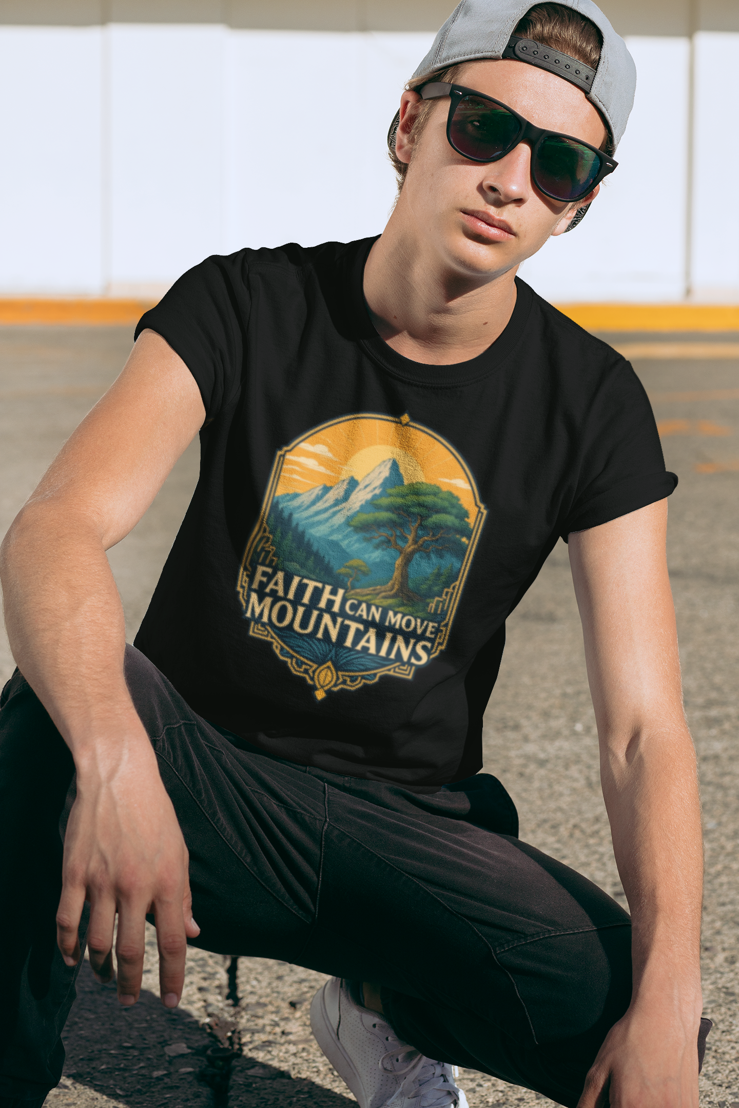 Faith Can Move Mountains Inspirational Christian Tee