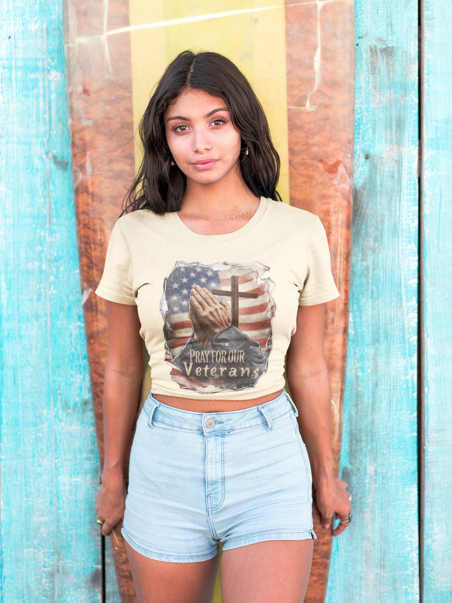 Pray For Our Veterans Christian Patriotic T-Shirt