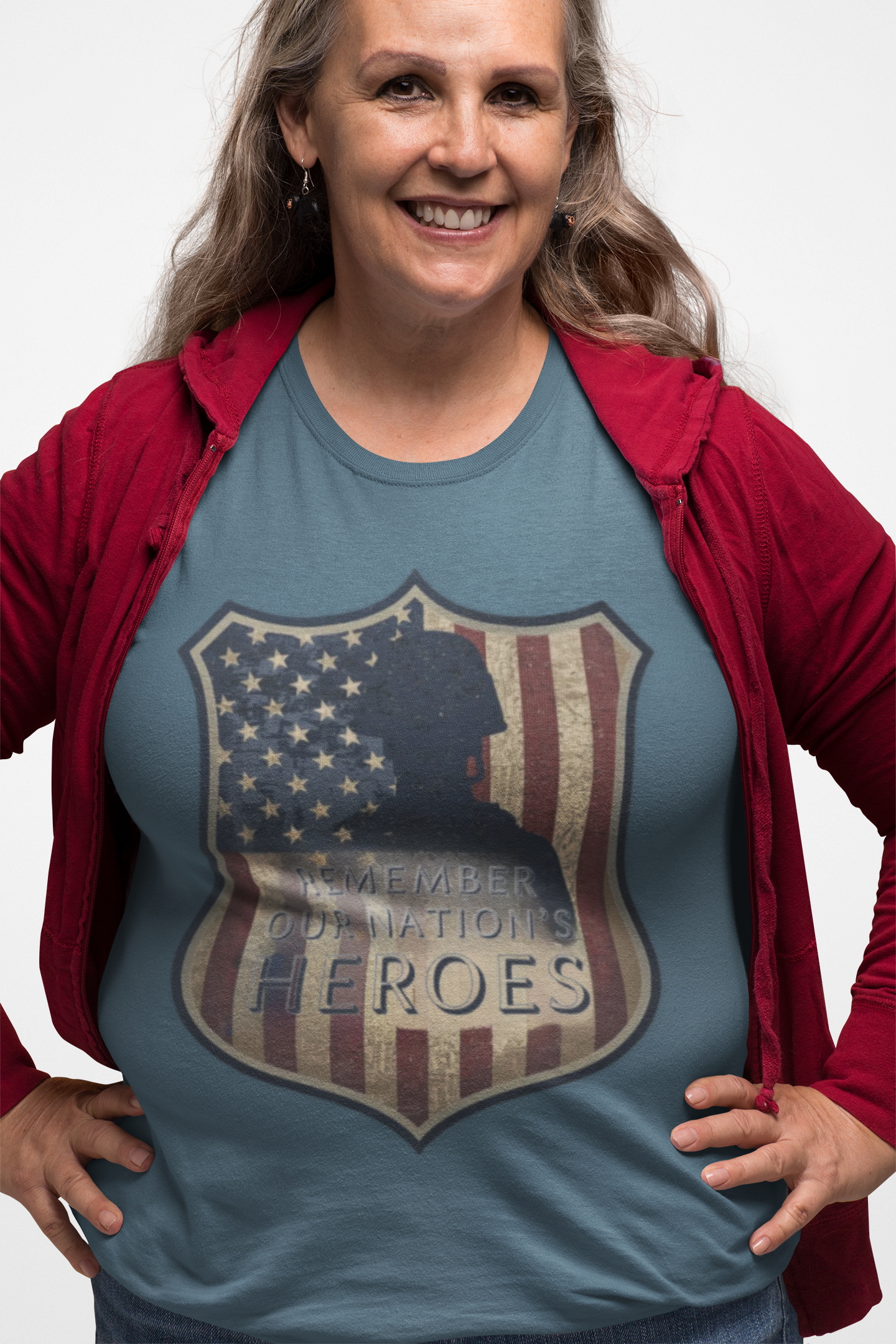 A046 - Remember Our Nation's Heroes Unisex Softstyle Patriotic T-Shirt